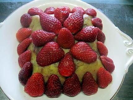 recette Gâteau aux fraises au micro-ondes.