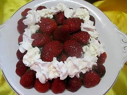 recette Gâteau aux fraises au micro-ondes.