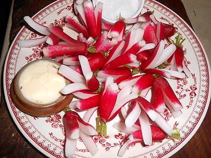 recette Radis roses a la croque au sel