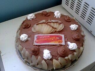 recette Gateau poires-chocolat pour l'anniversaire de ma fille Athéna