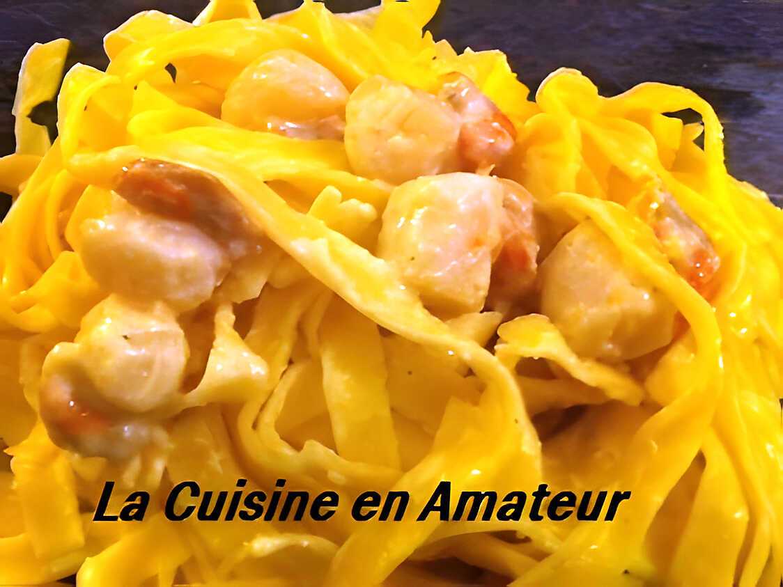 Recette de Tagliatelles aux noix de St Jacques par marylineH
