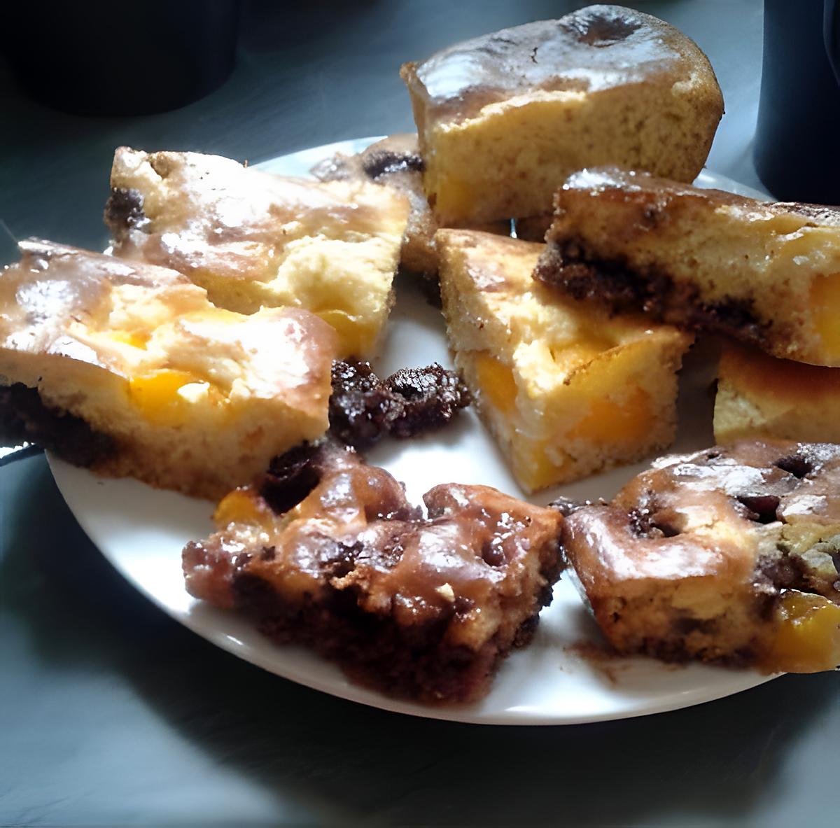 recette Gâteau au yaourt pêches et Toblerone (léger)