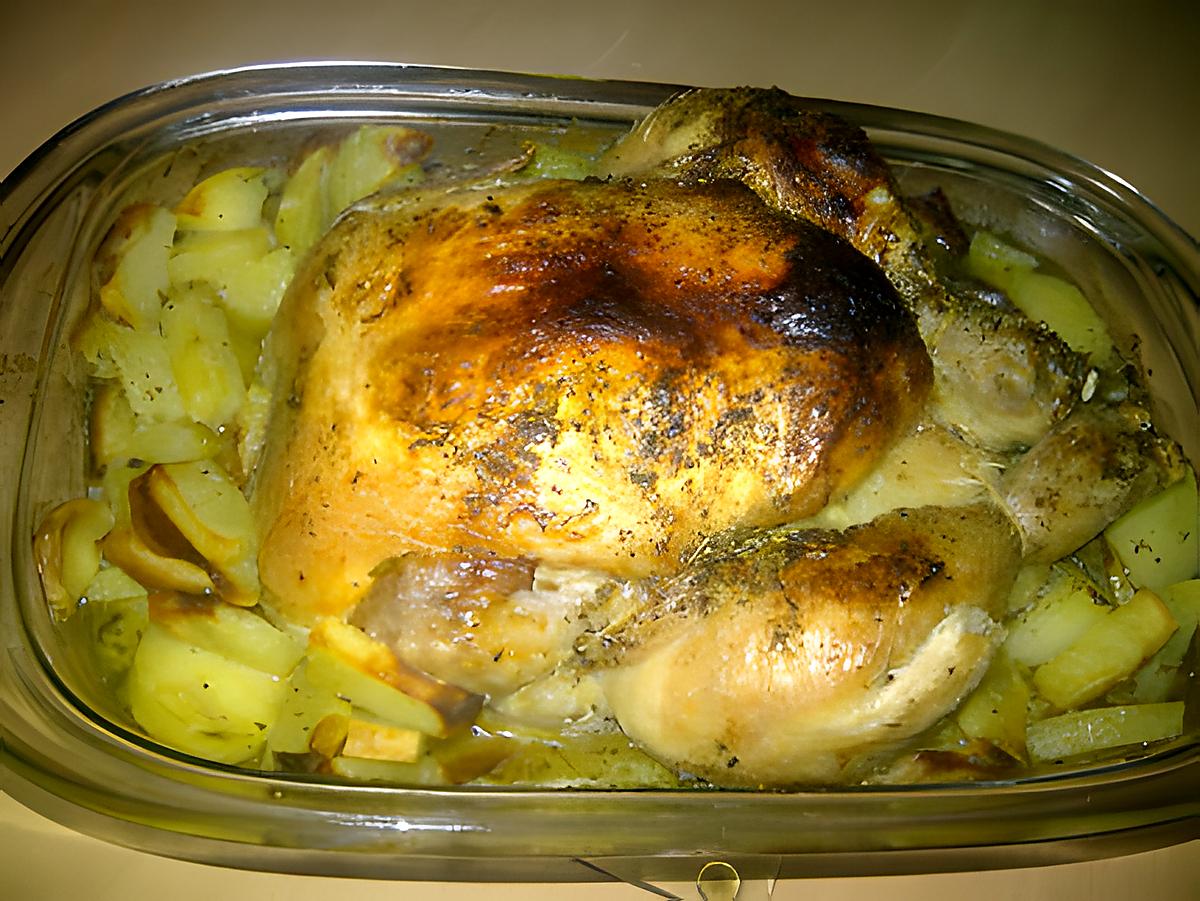 recette Poulet rôti et ses pommes de terre