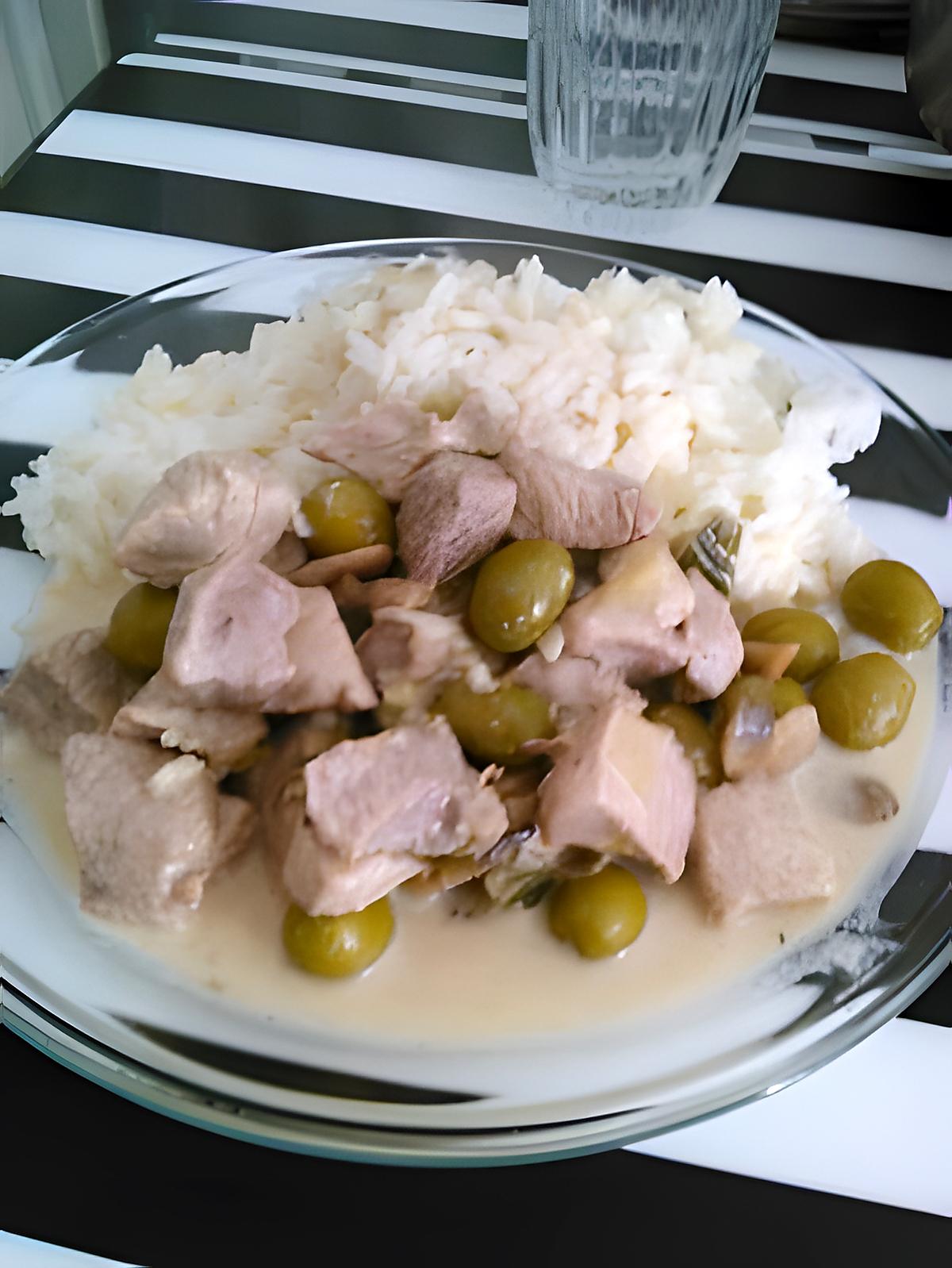 recette Sauté de porc aux champignons et aux olives