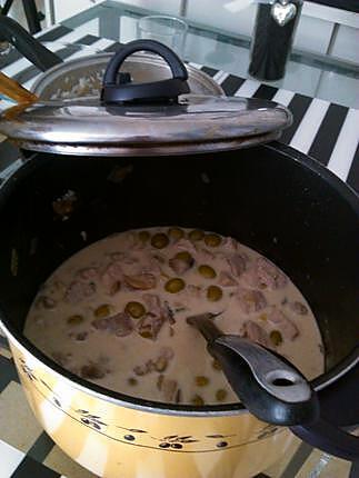 recette Sauté de porc aux champignons et aux olives