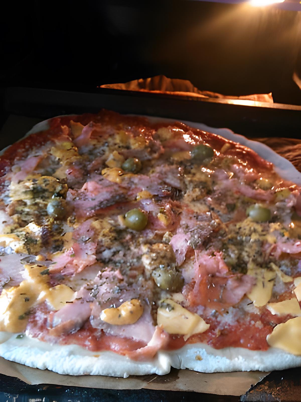 recette Pizza maison saumon sauce a la rouile