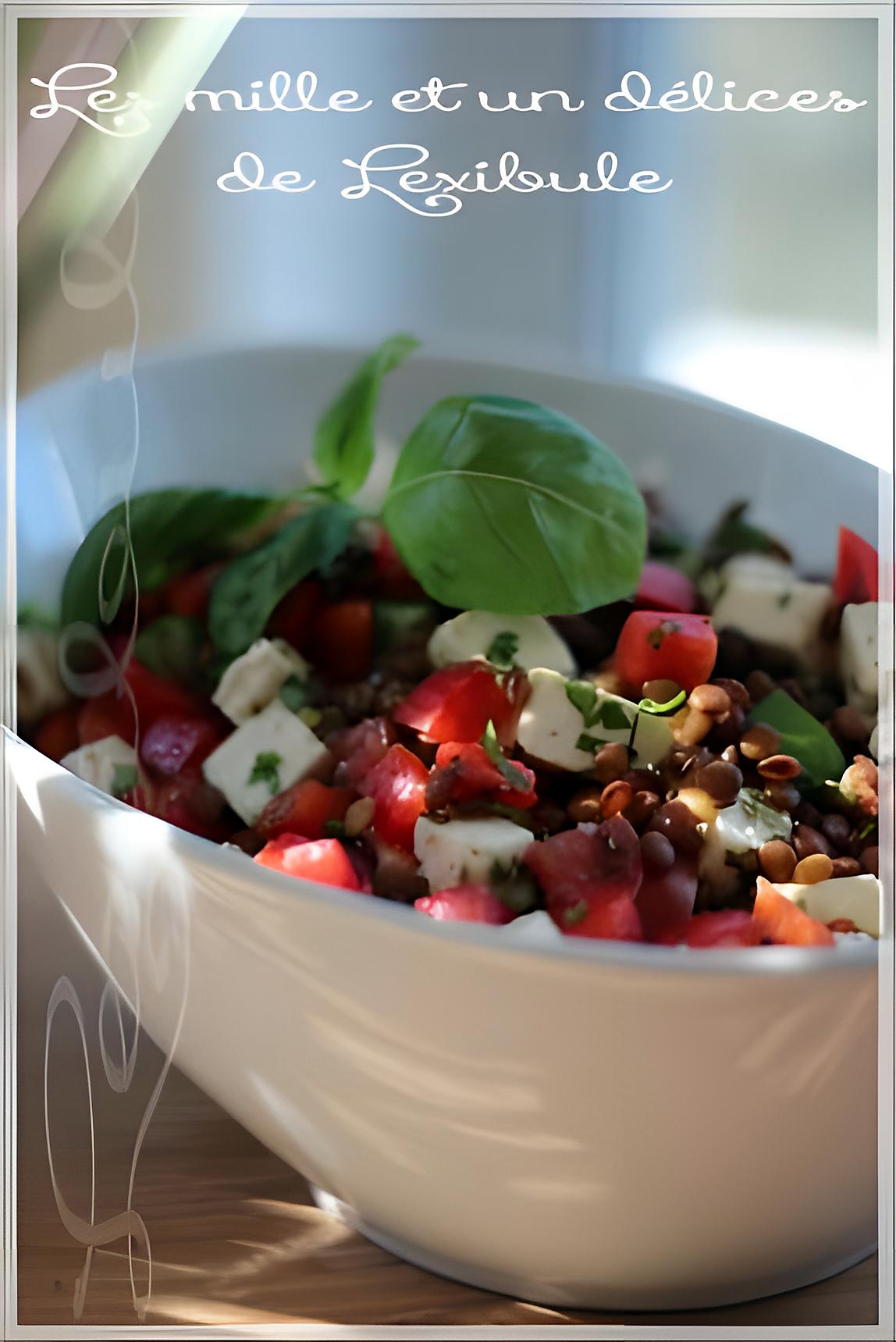 recette ~Salade de lentilles à la méditerranéenn~