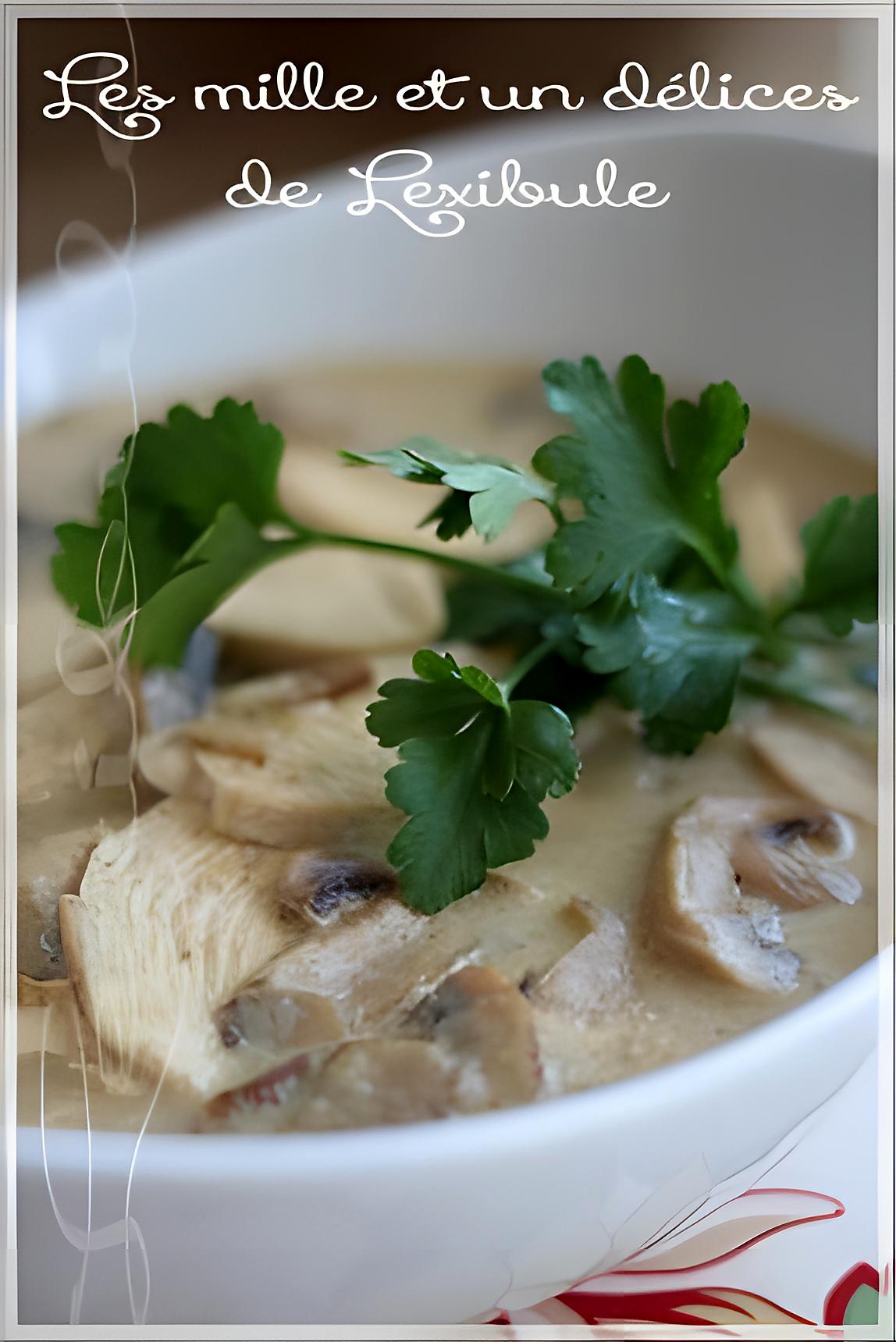 recette ~Crème de poulet aux champignons~