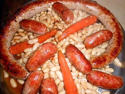 recette Saucisse et chorizo aux lingots du nord