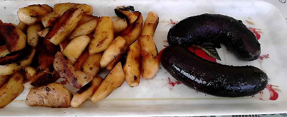 recette boudin noir aux pommes à la plancha