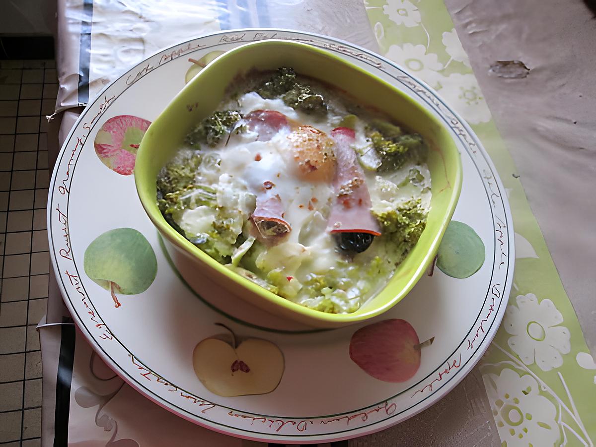 recette cassolettecamenbert brocoli pruneaux de lolalola