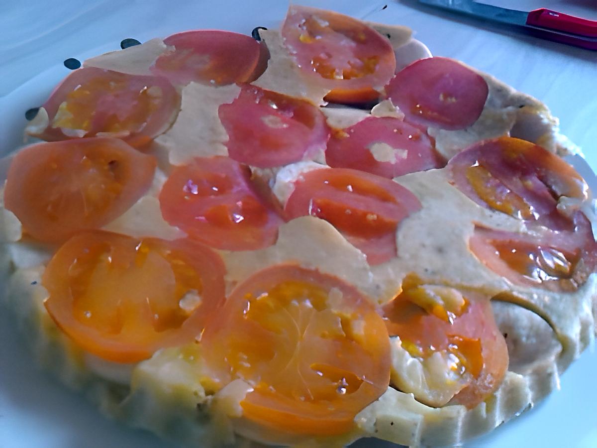 recette tarte à la tomate et au boudin blanc