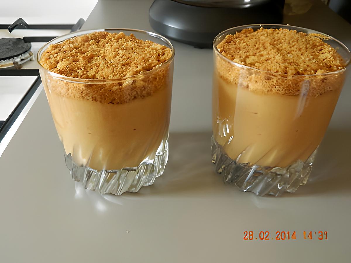 recette Verrines de crème aux spéculoos