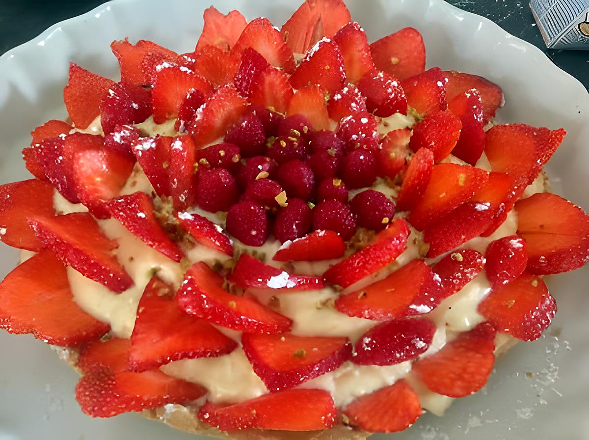 recette Tarte aux fraises et chocolat blanc