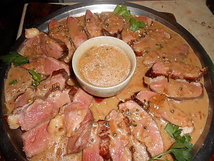 recette Magret de canard au poivre vert