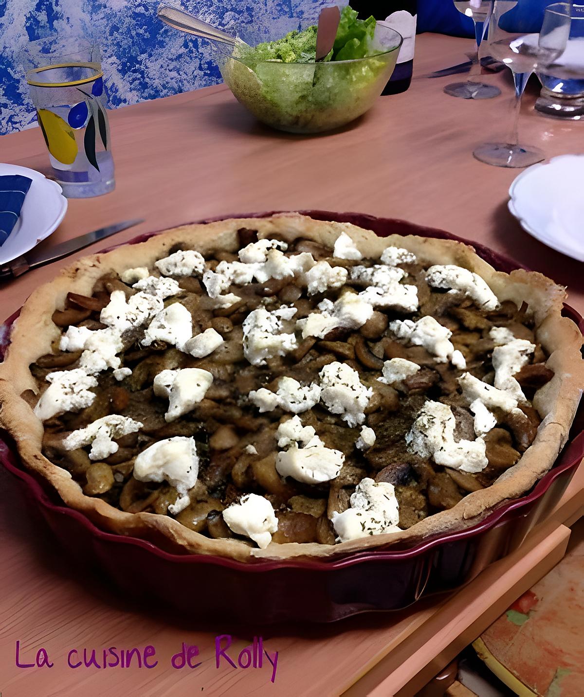 recette Tarte aux champignons et ricotta