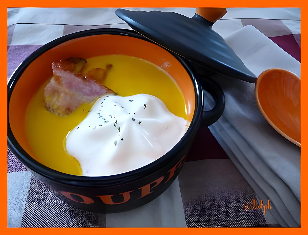 recette Capuccino de carottes au lard