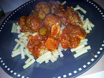 recette Boulettes de poulet au citron en sauce tomate