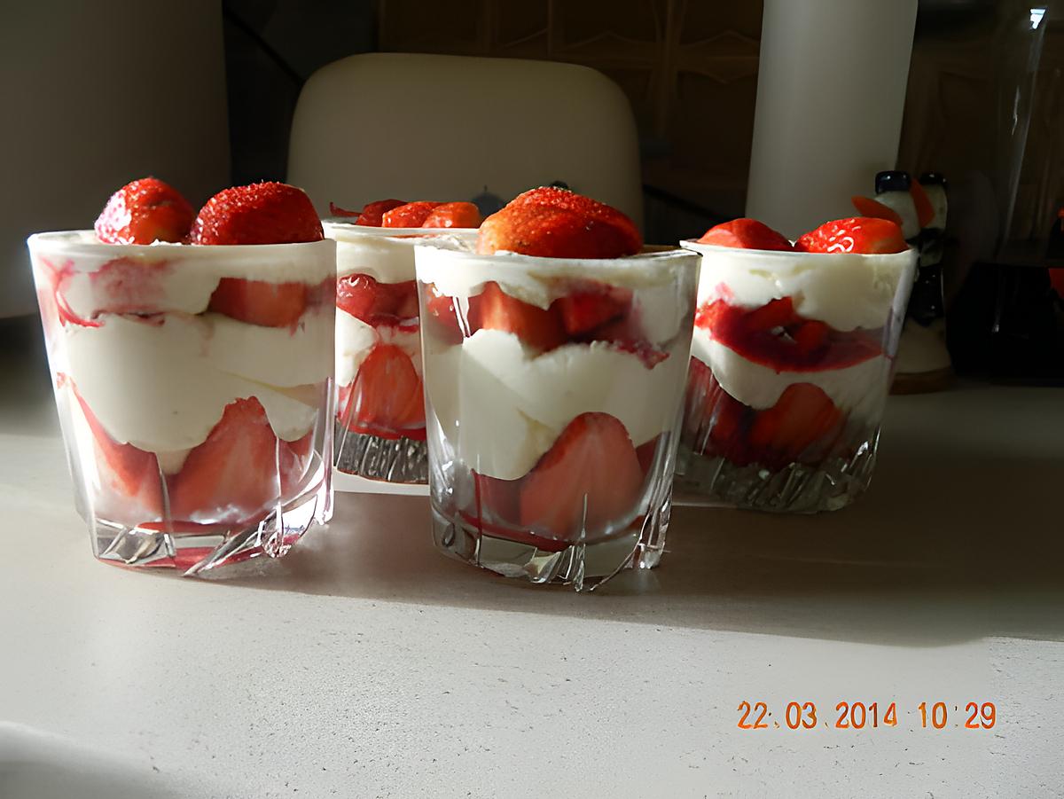 recette Verrine de fraises