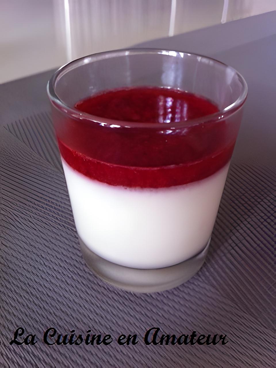 recette Panna cotta framboises en verrine