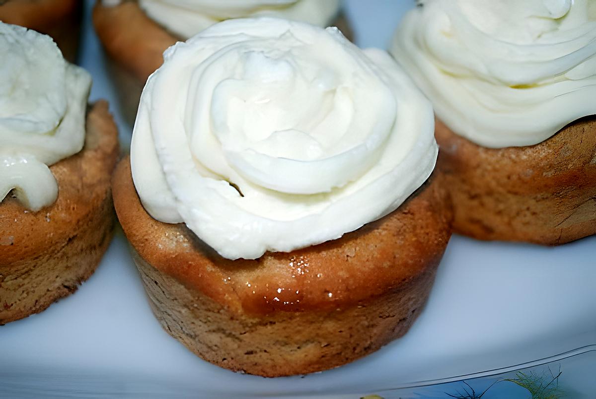 recette Muffins au beurre de cacahuète ,glaçage au mascarpone