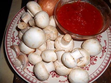 recette Champignons a la tomate