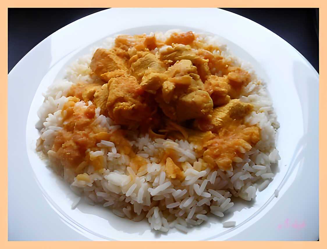 Curry de poulet aux abricots
