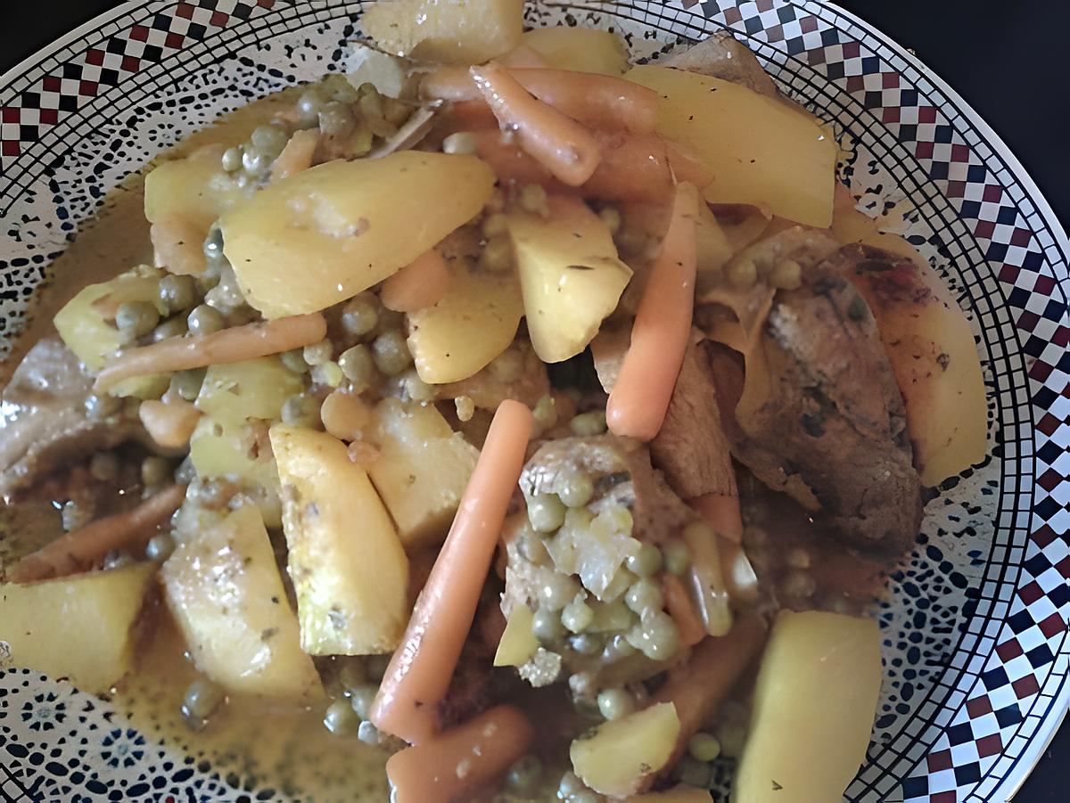 recette tajine petit pois carottes