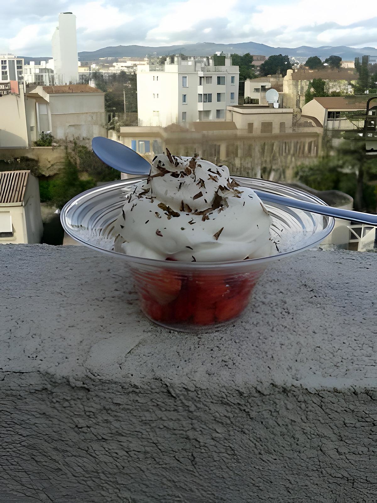 recette fraises au miel et sa chantilly au mascarpone