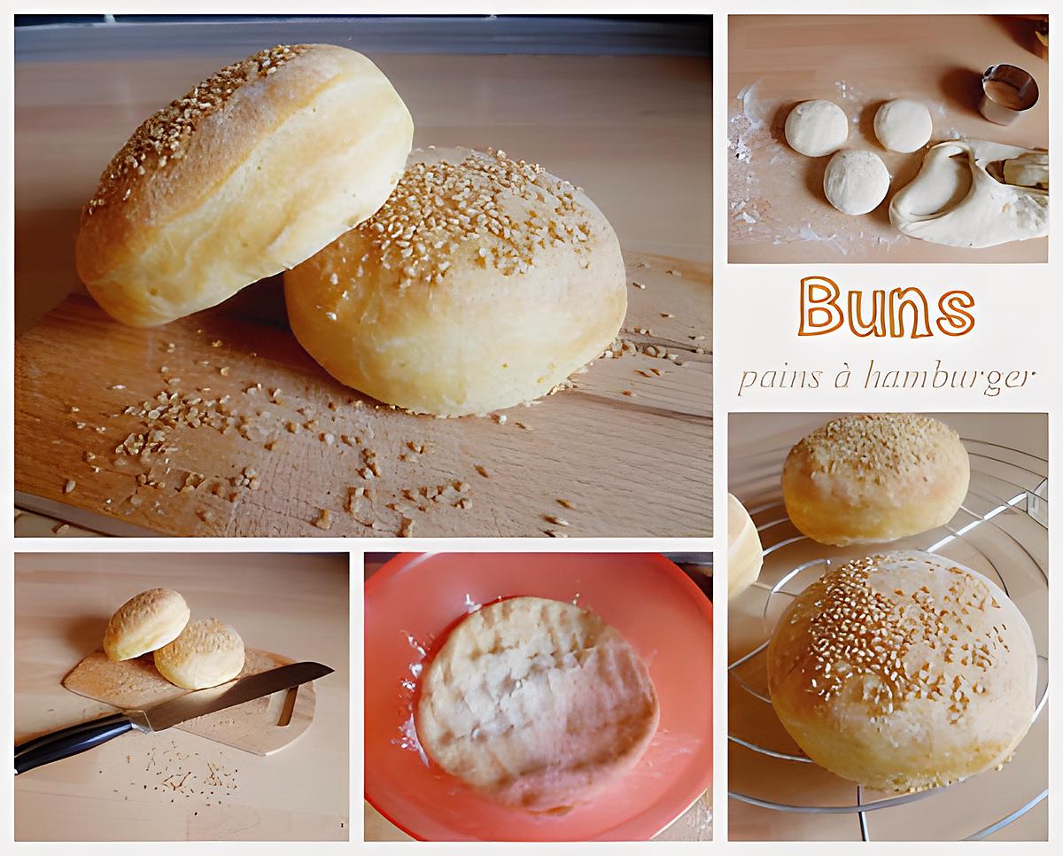 recette Buns (petits pains à hamburger)