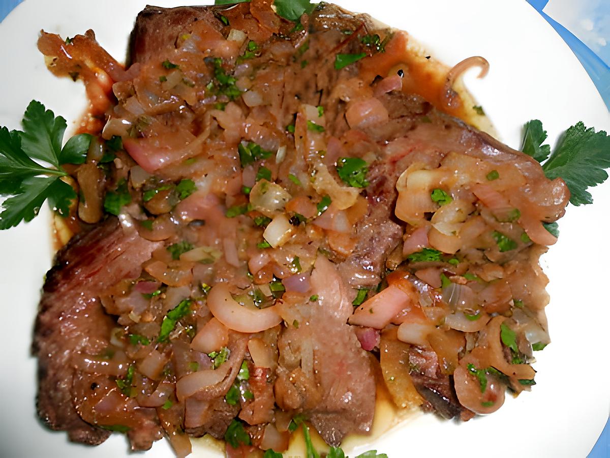 recette Steak de hampe aux échalotes