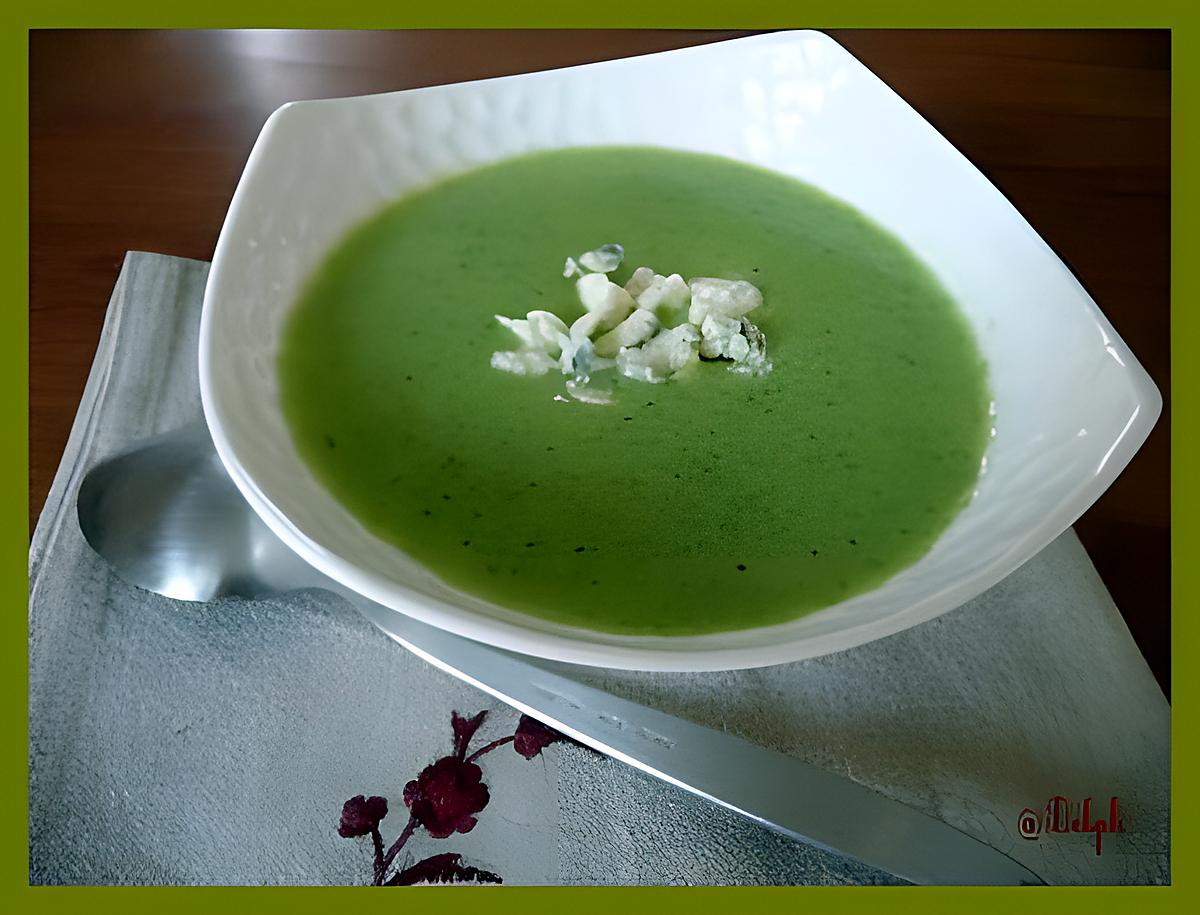 recette Soupe de courgettes au bleu d'Auvergne