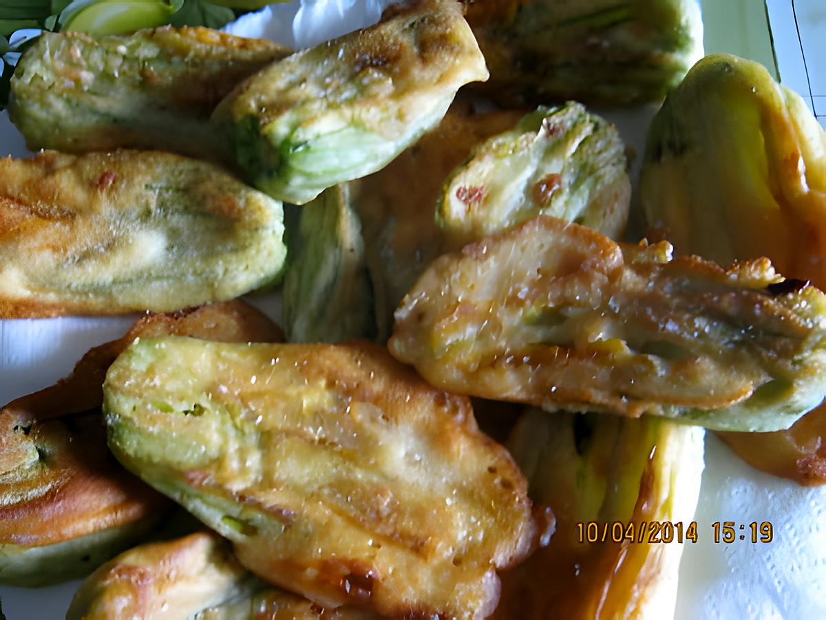 recette BEIGNETS  DE FLEURS DE COURGETTES