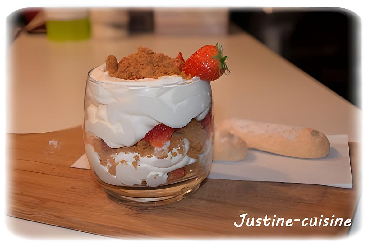 recette Verrine gourmande aux fraises et speculoos