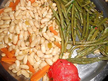 recette Gigot d agneau roti aux lingots et haricots vert