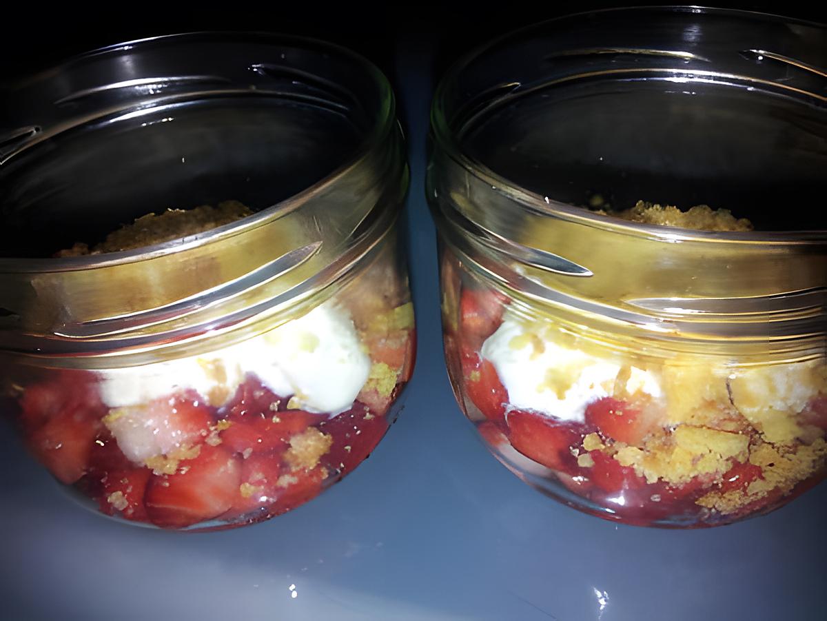 recette verrine tarte à la fraise