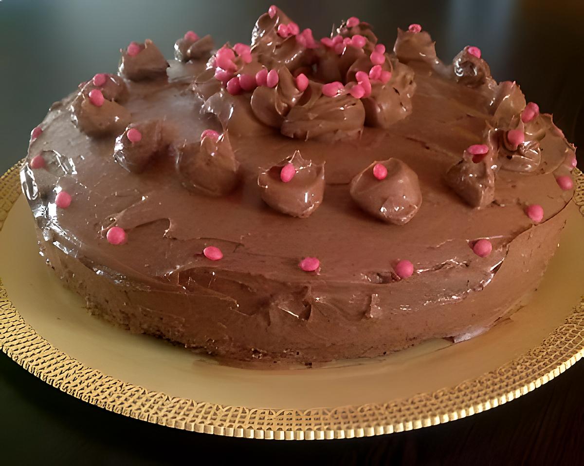 recette Gâteau d'anniversaire au chocolat et sa crème au beurre chocolaté