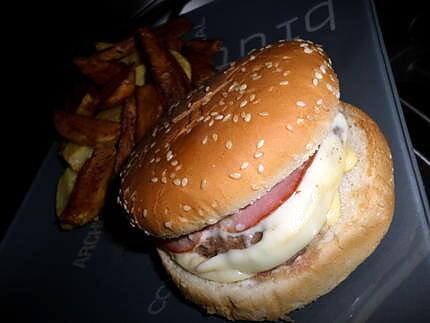 recette Hamburger au curry et frites maison