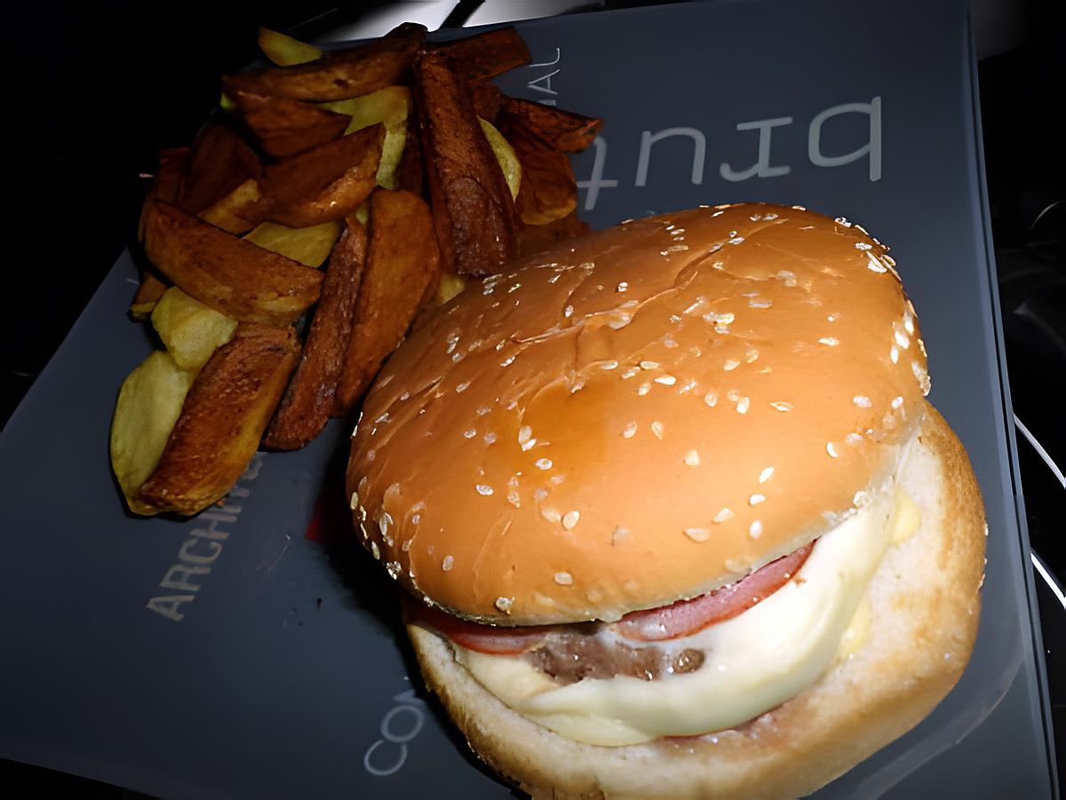 recette Hamburger au curry et frites maison