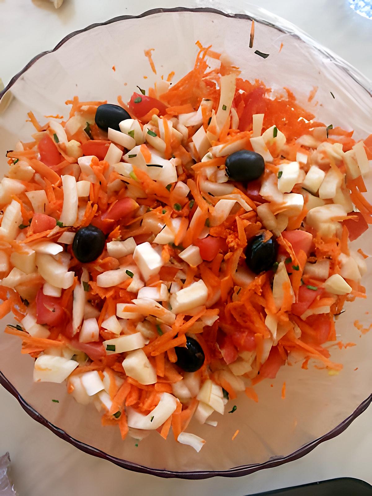 recette Salade fenouil, tomates, carottes