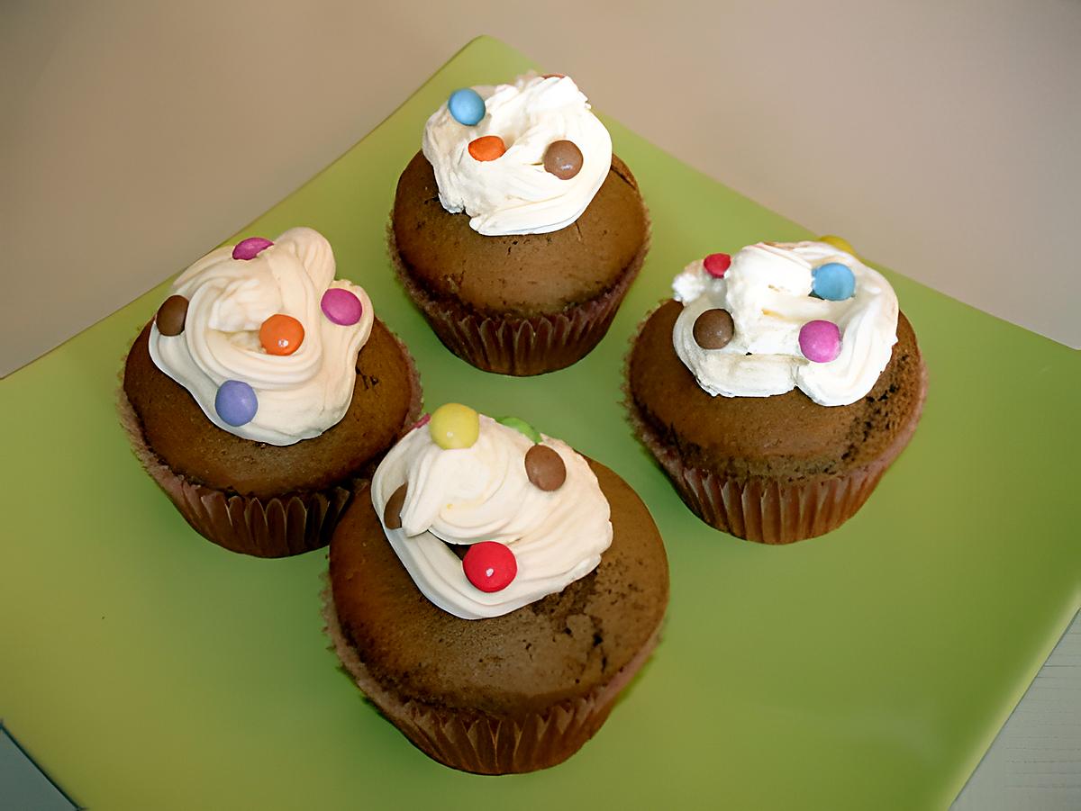 recette Cupcakes au chocolat et aux smarties