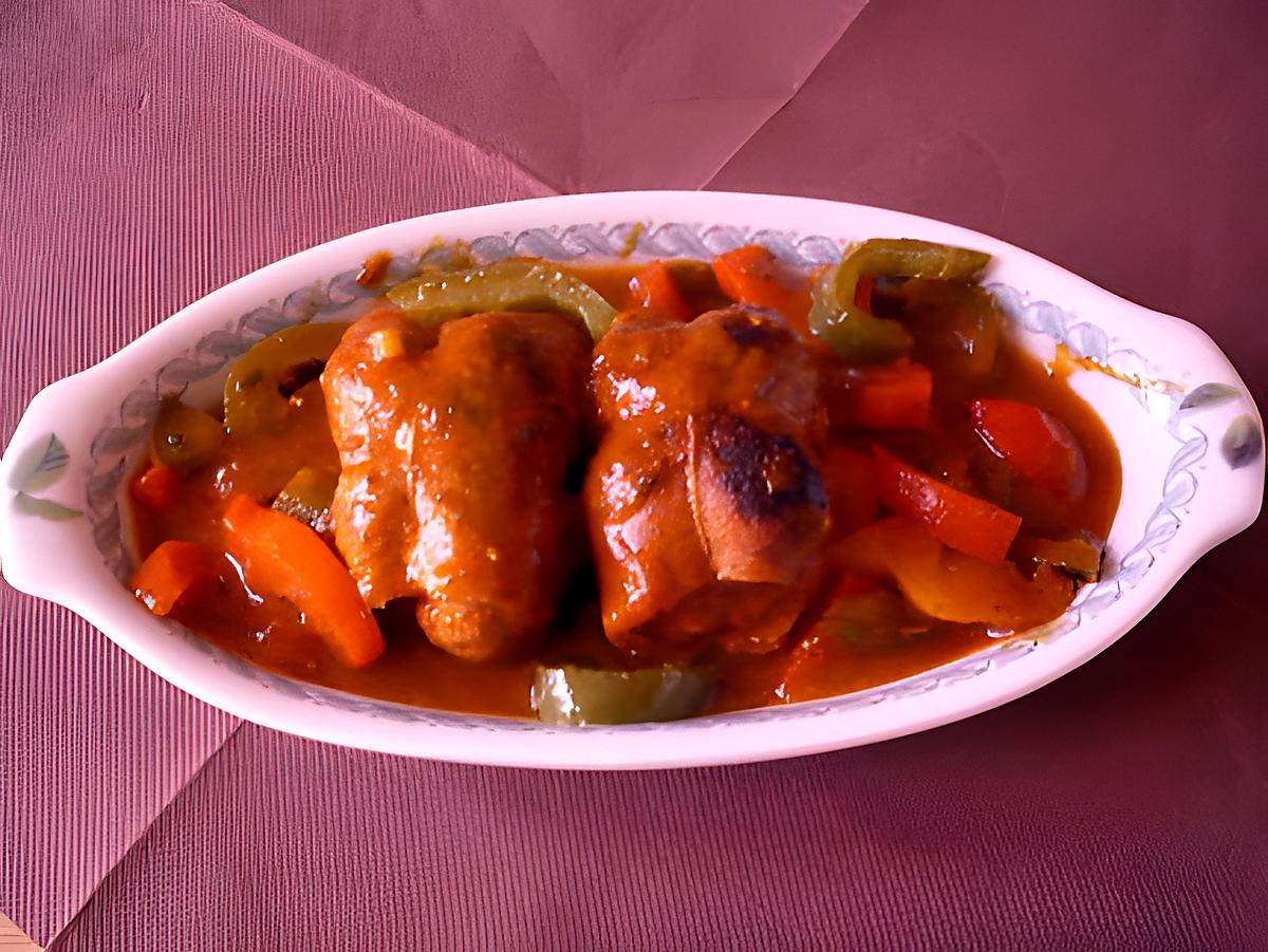 recette Paupiettes de veau Arlequin