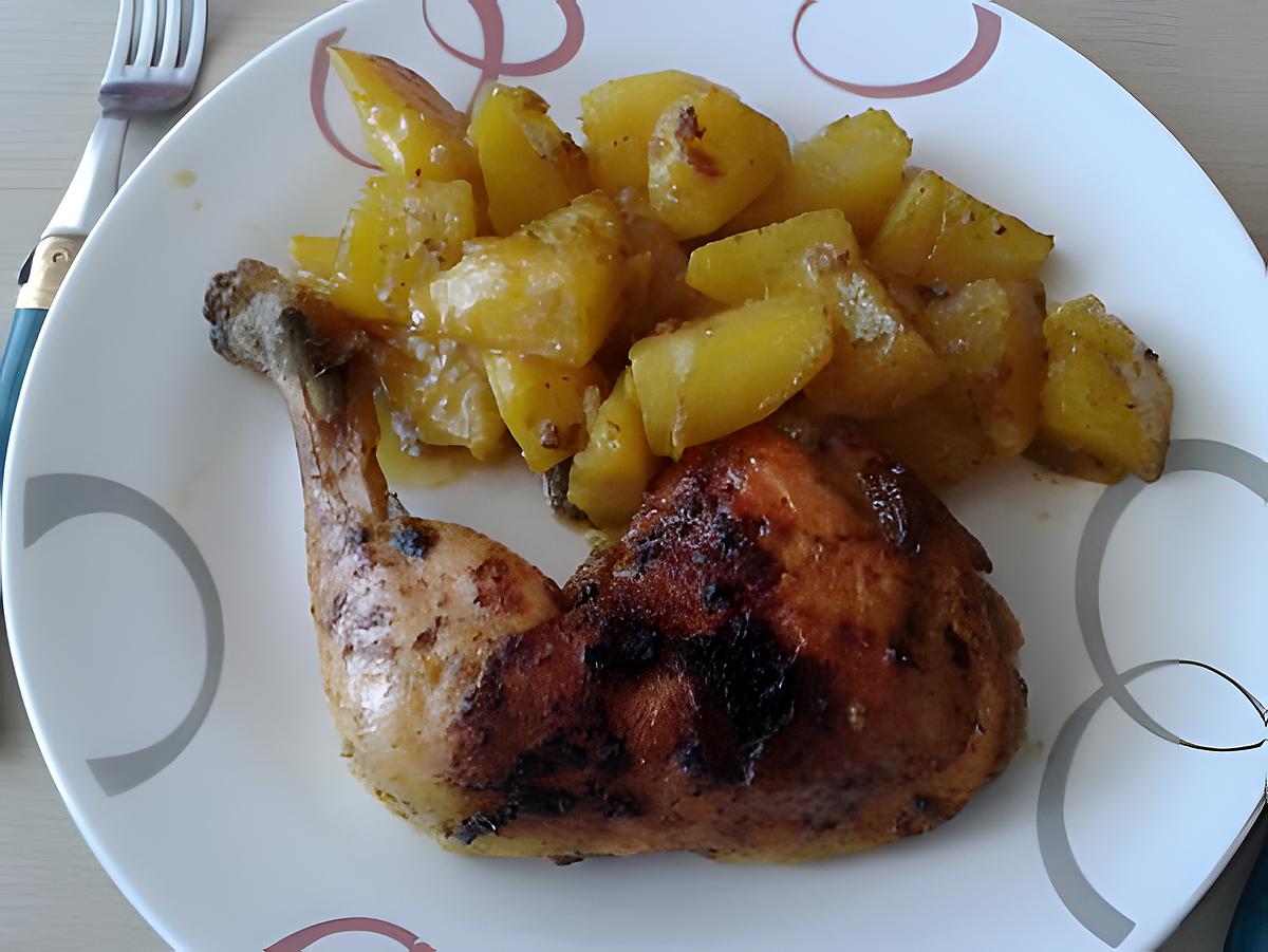 recette Cuisses de poulet et pommes de terre au curry