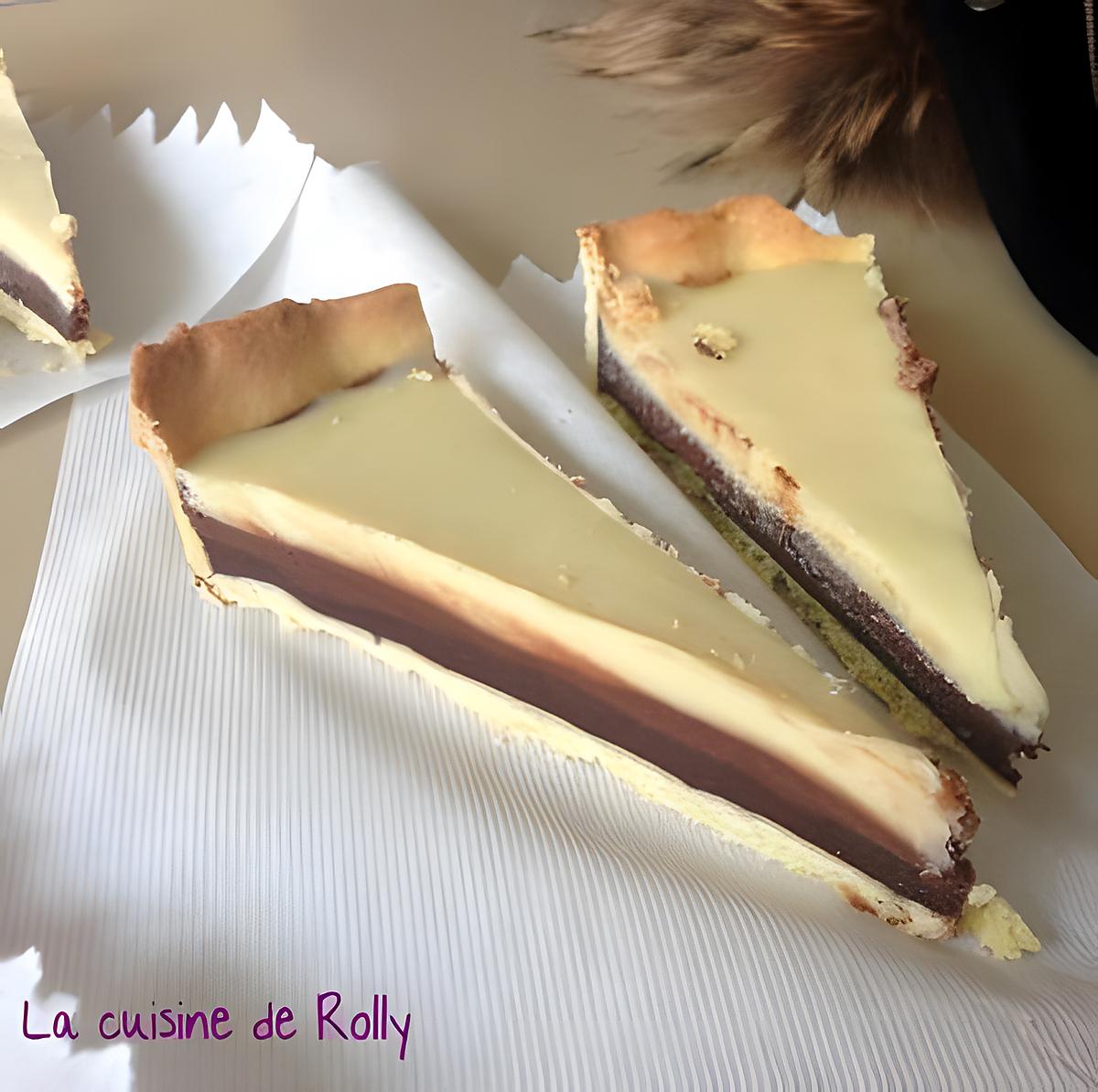 recette Tarte aux trois chocolats