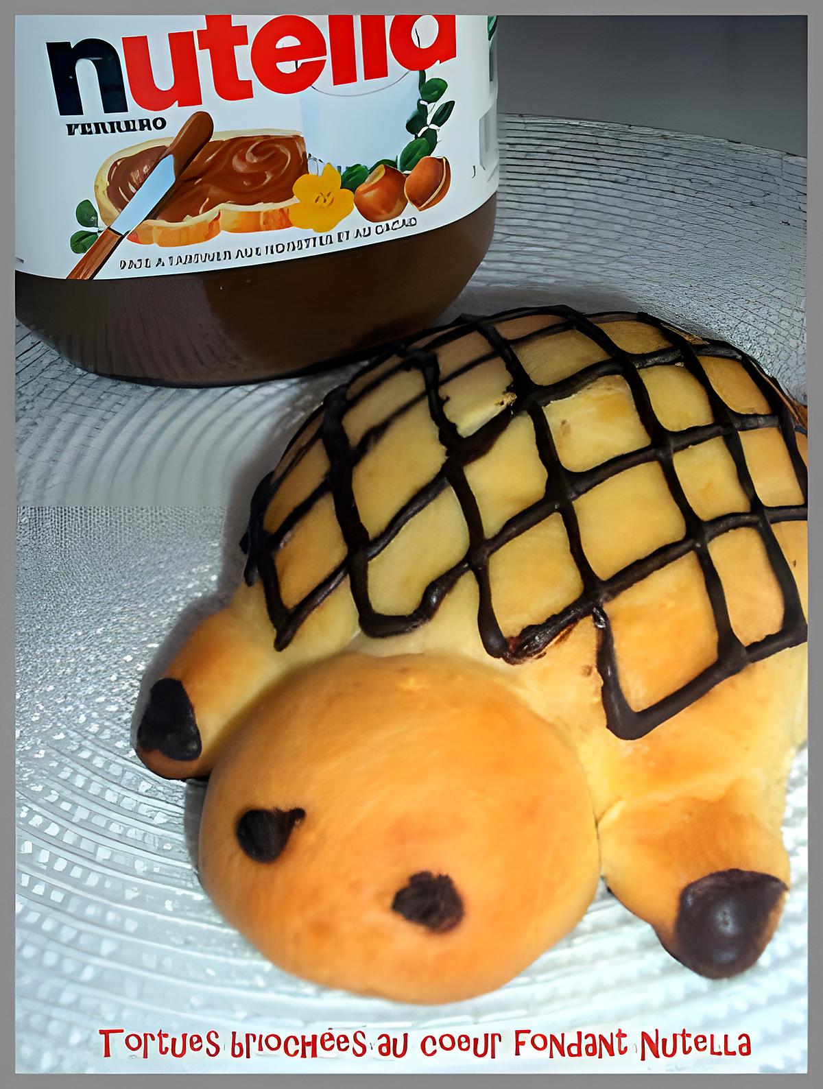 recette TORTUES BRIOCHÉES AU COEUR FONDANT NUTELLA