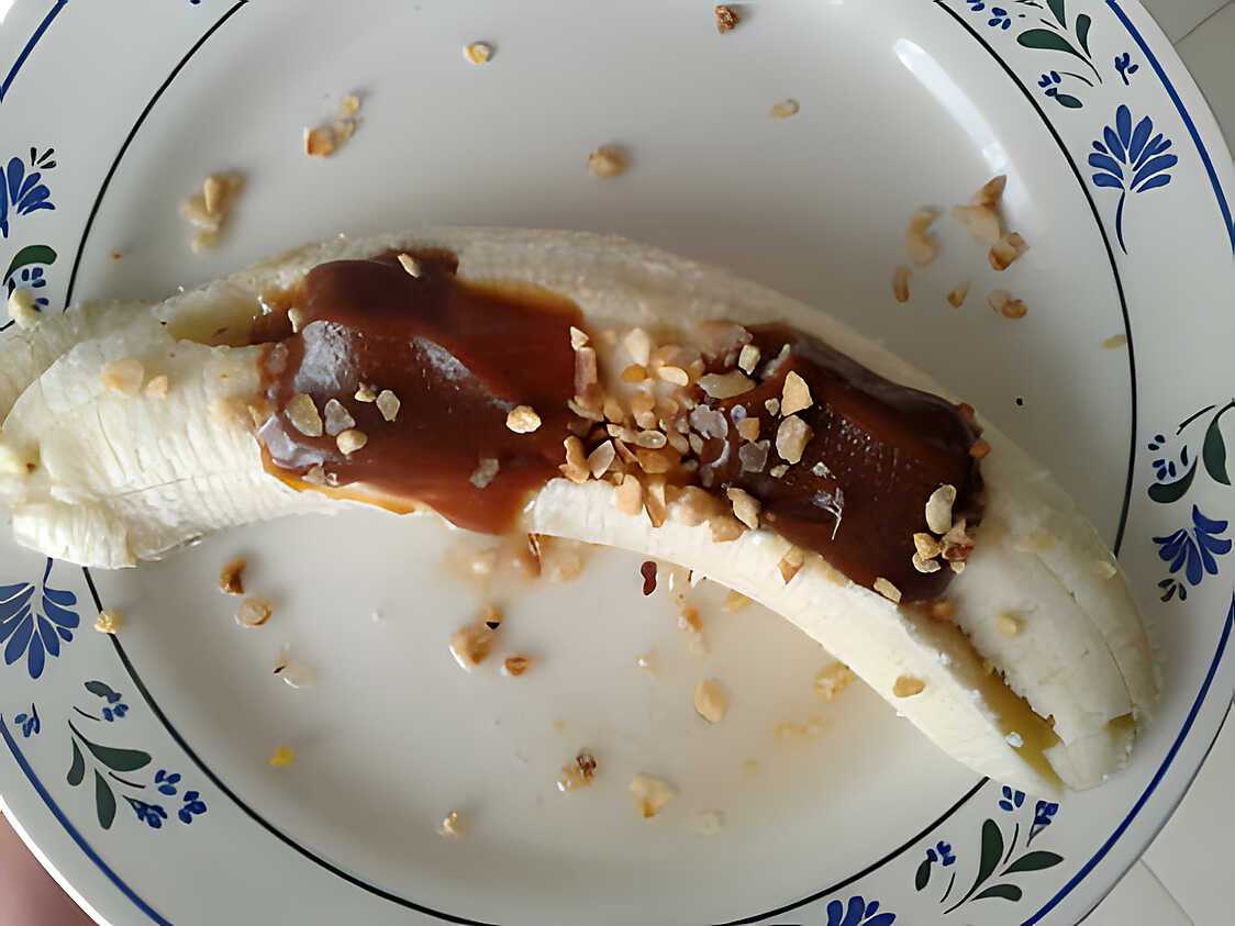 Recette de Banane micro onde, caramel