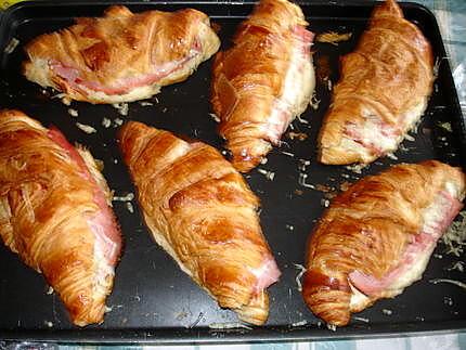 recette Croissants au jambon et à la béchamel