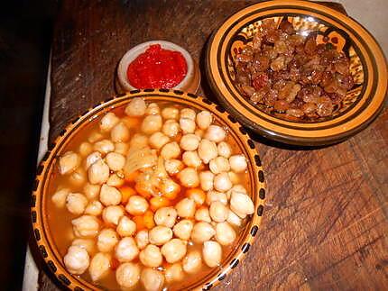 recette Couscous au chevreau roti et merguez