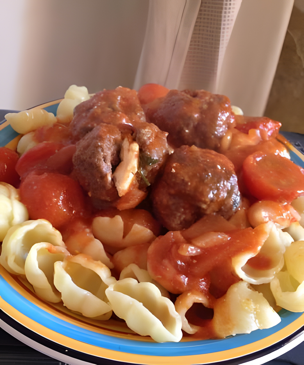 recette Pâtes aux Boulettes de bœuf cœur de Kiri