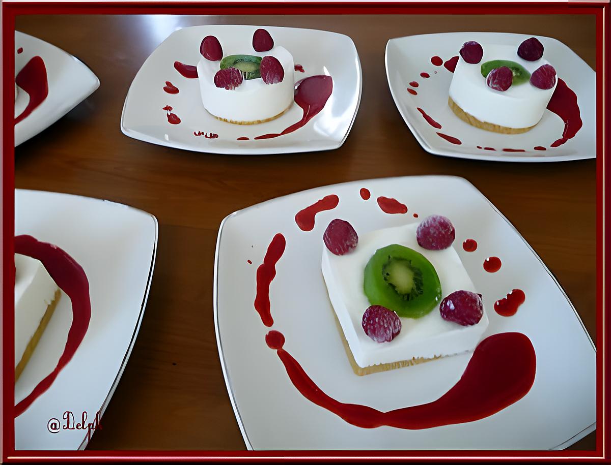 recette Mousse citronnée kiwi framboises